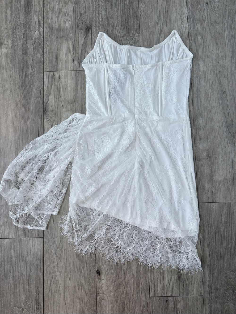 NWT Fashion Nova Always Sweet Corset Mini Dress White Lace - Picture 6 of 8